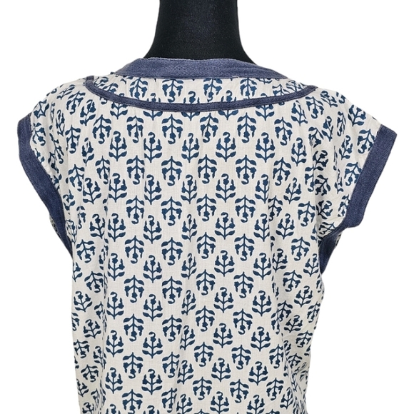 Madison Mathews Women Tunic Medium White V-Neck Beachy Vacation Cover Up Light - Picture 10 of 14